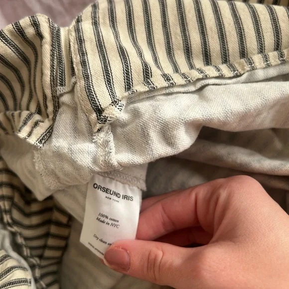 Orseund Iris Black and Tan Striped Tote - Picture 9 of 11